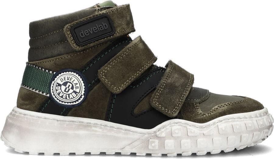 Develab 45689 Hoge sneakers Leren Sneaker Jongens Kids Groen