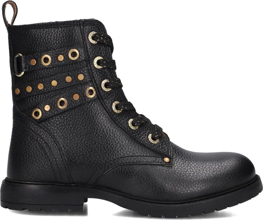 Develab leren enkelboots zwart Meisjes Leer