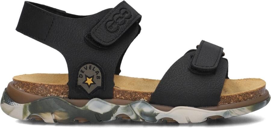 Develab Velcro Sandalen zwart Imitatieleer - Foto 3