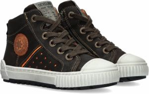 Develab Jongens Veterschoenen & Klitteband 41923 553 Kaki Suede Khaki