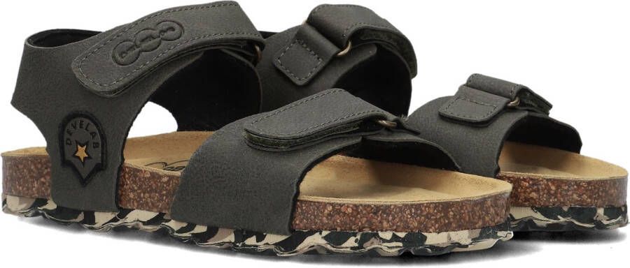 Develab 48319 leren sandalen donkergroen Jongens Leer Effen 33