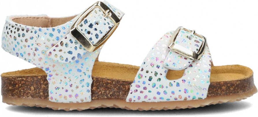 Develab leren sandalen met allover print wit Meisjes Leer All over print 25