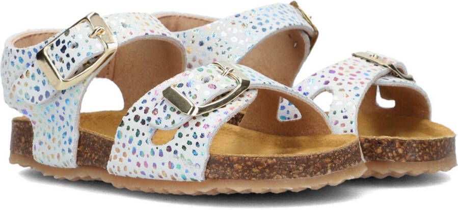 Develab leren sandalen met allover print wit Meisjes Leer All over print 20