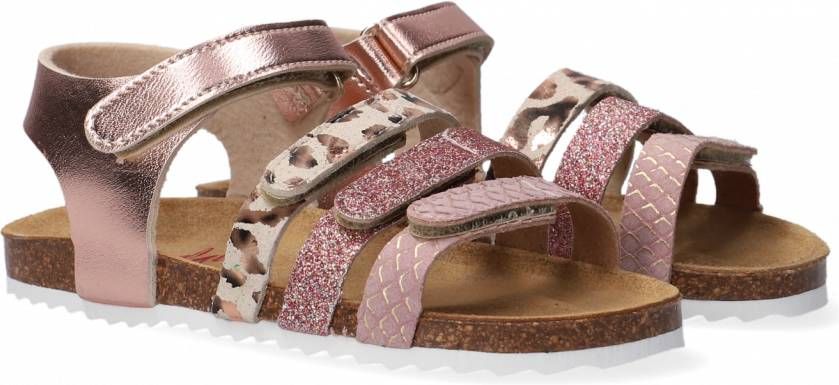 Develab 48304 leren sandalen roze Meisjes Leer Dierenprint 26