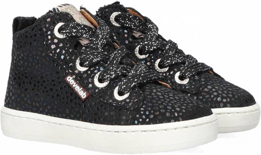 Develab 41602 suède sneakers zwart Meisjes Suede All over print 20