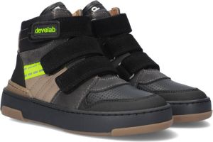 Develab 47679 Hoge sneakers Leren Sneaker Jongens Kids Zwart