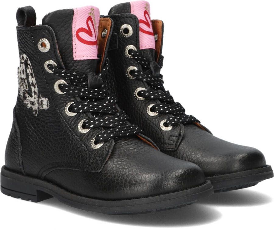 Develab 42658 Veterboots Laarzen Met Veters Meisjes Kids Zwart