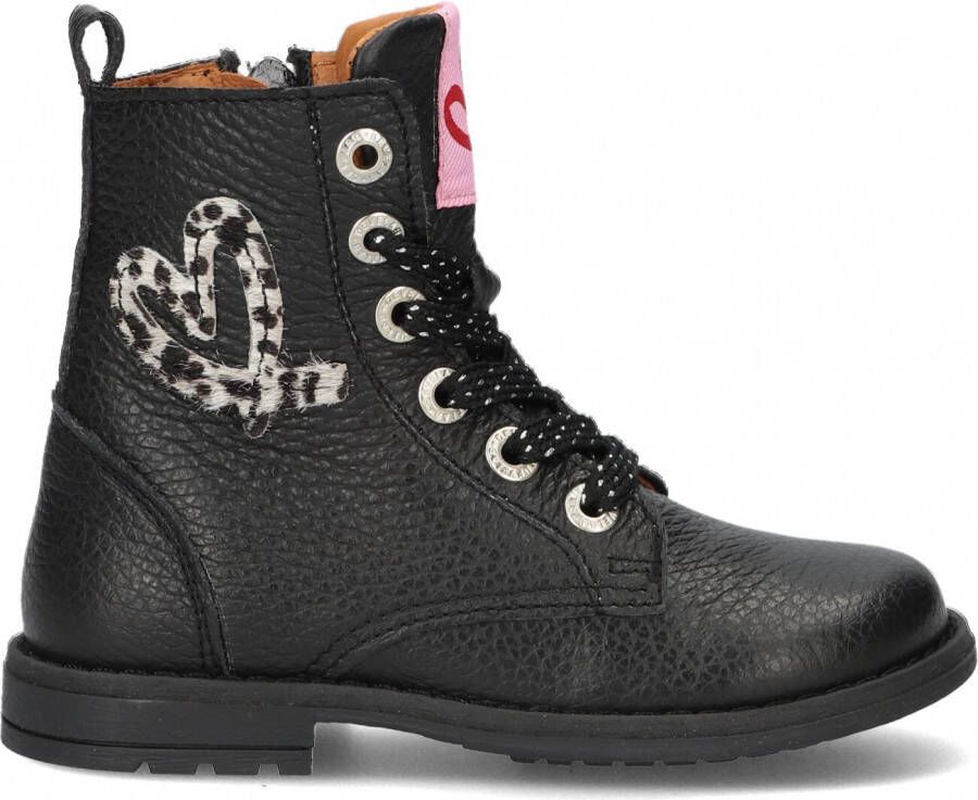 Develab 42658 Veterboots Laarzen Met Veters Meisjes Kids Zwart