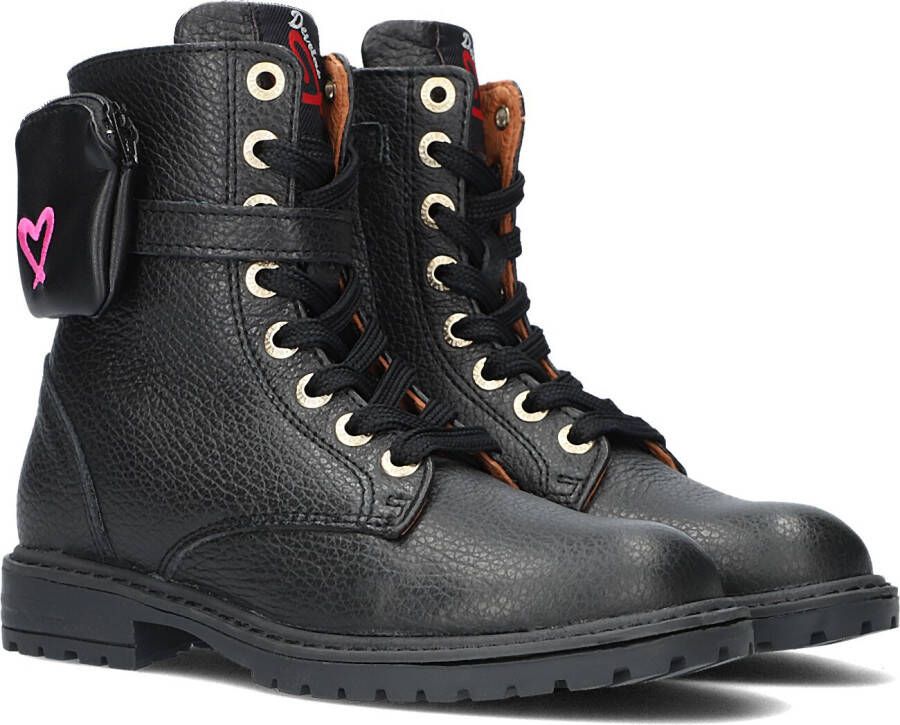 Develab 42718 Veterboots Laarzen Met Veters Meisjes Kids Zwart