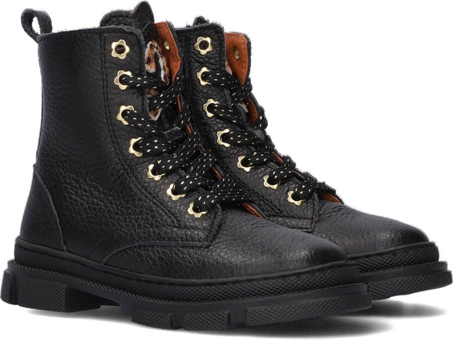 Develab 42802 Veterboots Laarzen Met Veters Meisjes Kids Zwart