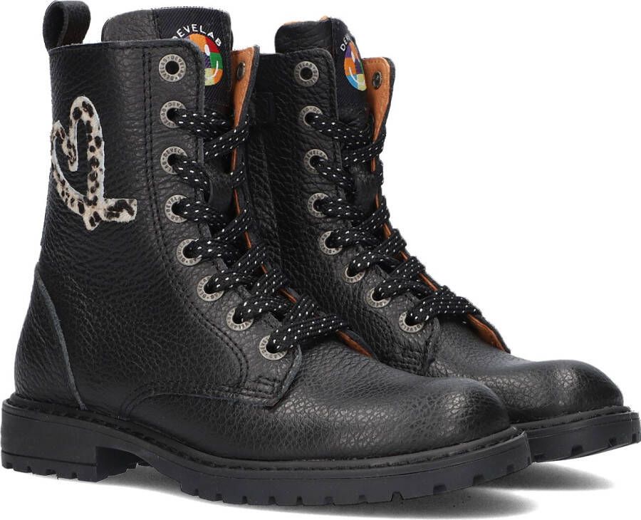 Develab 42824 Veterboots Laarzen Met Veters Meisjes Zwart