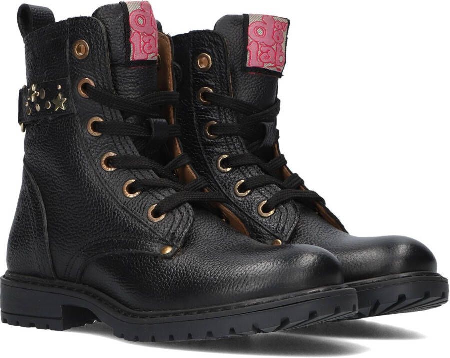 Develab leren veterboots zwart Meisjes Leer 26 | Enkelboot van