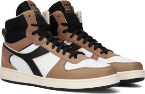 Retro Sneaker bruin Tinten Magic Basket Mid Earth Woman Hoge sneakers Leren Sneaker Bruin