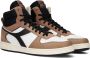 Retro Sneaker bruin Tinten Magic Basket Mid Earth Hoge sneakers Leren Sneaker Bruin - Thumbnail 1