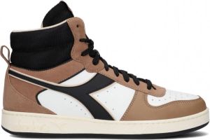 Diadora Magic Basket Mid Earth Woman Hoge sneakers Leren Sneaker Bruin