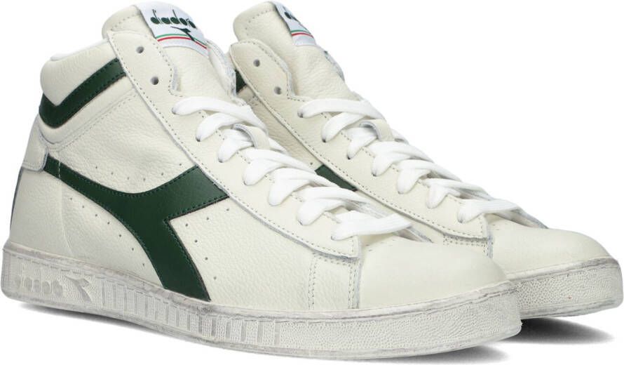 Retro Sneaker Game High Waxed Hoge sneakers Leren Sneaker Groen