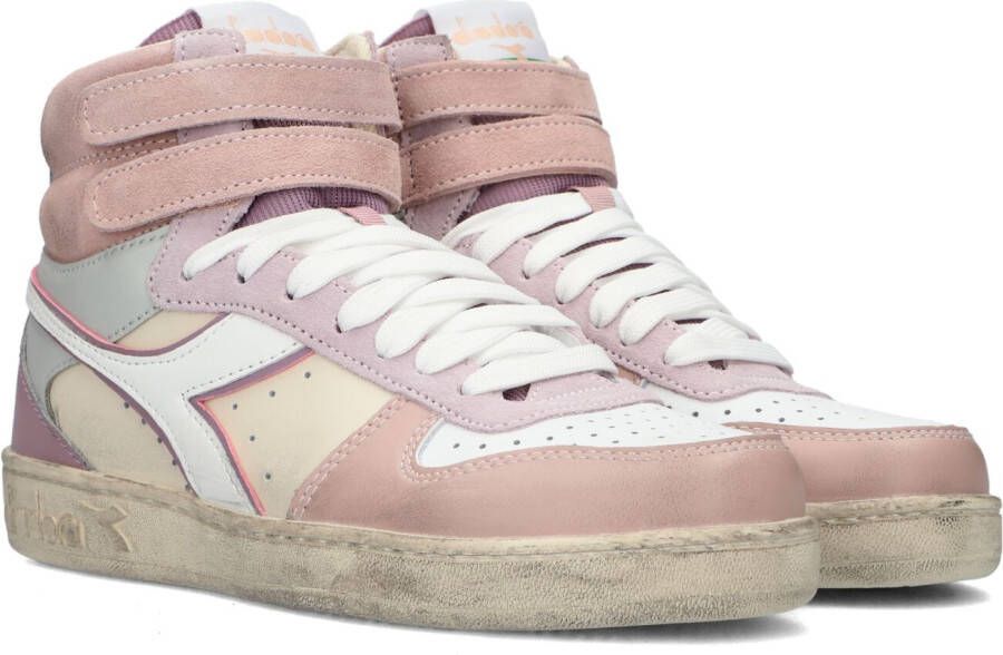 Diadora Roze Hoge Sneaker Magic Basket Mid Icona Woman