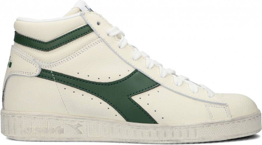 Retro Sneaker Game High Waxed Hoge sneakers Leren Sneaker Groen