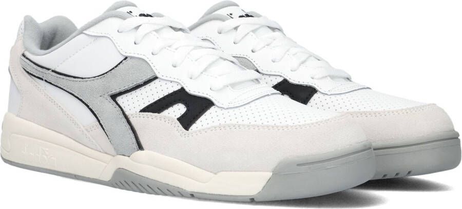 Diadora Sneaker in wit grijs suède en imitatieleer White