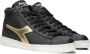 Diadora Game L High Waxed Dames Hoge sneakers Leren Sneaker Dames Zwart - Thumbnail 1