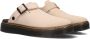 Dr. Martens CARLSON WARM SAND E H SUEDE Platte sandalenDames Sandalen Wit beige - Thumbnail 1