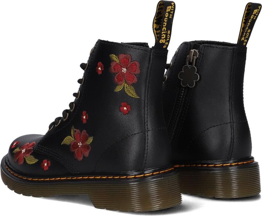 Dr. Martens 1460 Pascal J leren gebloemde enkelboots met borduursels zwart - Foto 4