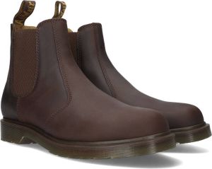 Dr Martens Yellow Stitch Crazy Horse Leather Chelsea Boots Dr. Martens Bruin Heren