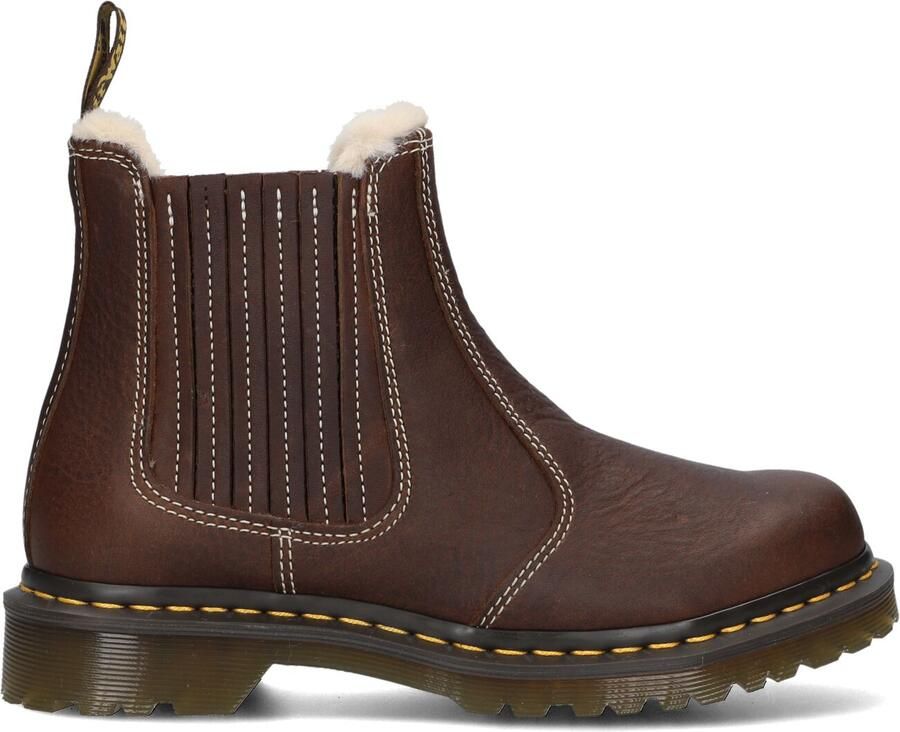 Dr. Martens 2976 Leonore II gevoerde leren chelsea boots Dark Brown Grizzly - Foto 3