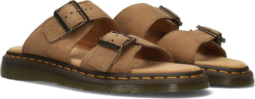 Dr. Martens Beige Leren Sandalen met Ronde Neus Beige Heren