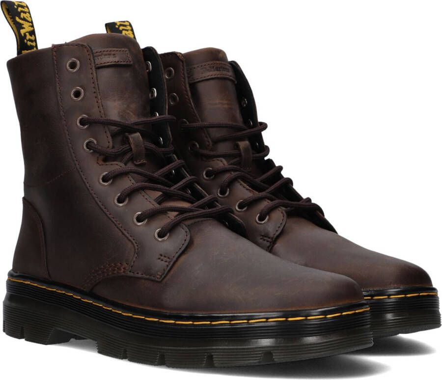 Dr. Martens COMBS LEATHER DARK BROWN Heren sneakersHeren veterschoenVrije tijd half-hoog Bruin