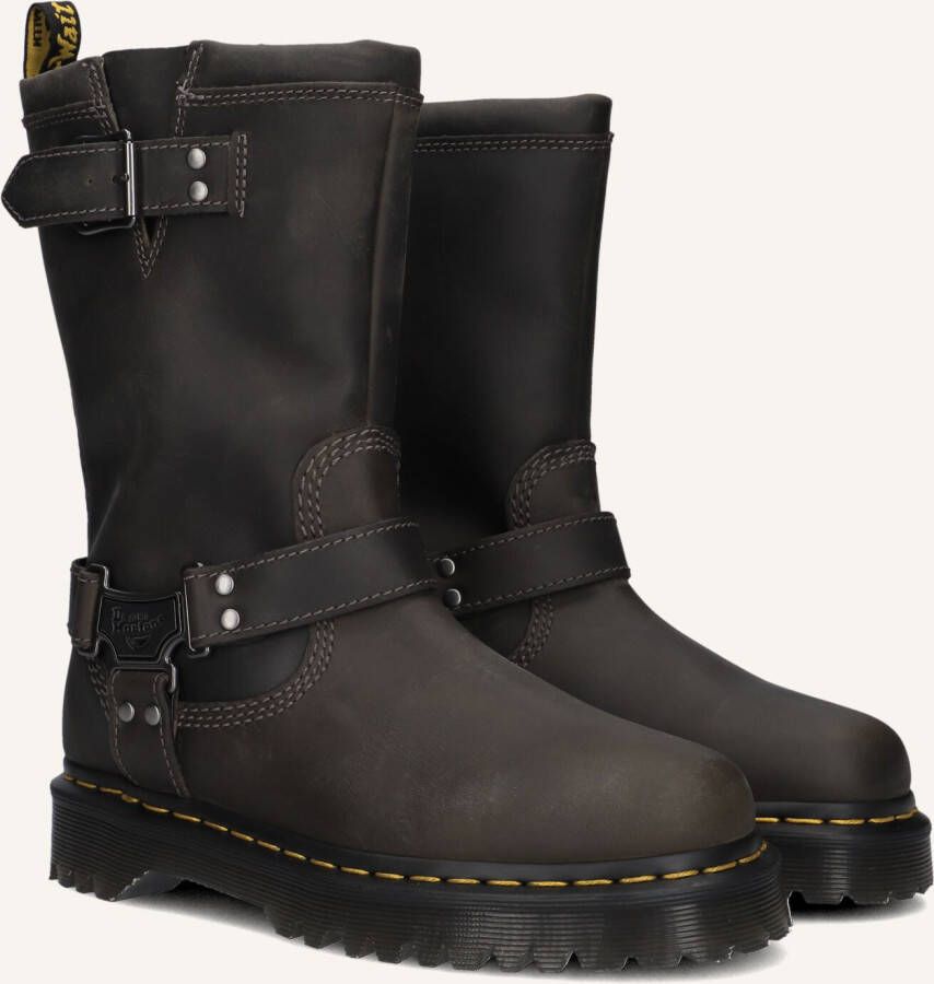 Dr. Martens Platte Grijze Schoenen Anistone Hi Stijl