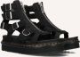 Dr. Martens Zwarte Leren Plateau Sandalen met Rits Black Dames - Thumbnail 1