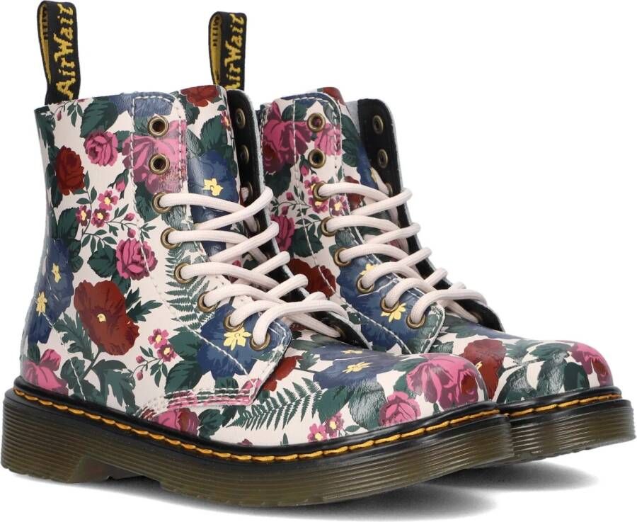 Dr. Martens 1460 T leren veterboots roze blauw Meisjes Leer Bloemen 22