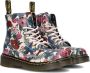 Dr. Martens 1460 T leren veterboots roze blauw Meisjes Leer Bloemen 22 - Thumbnail 1