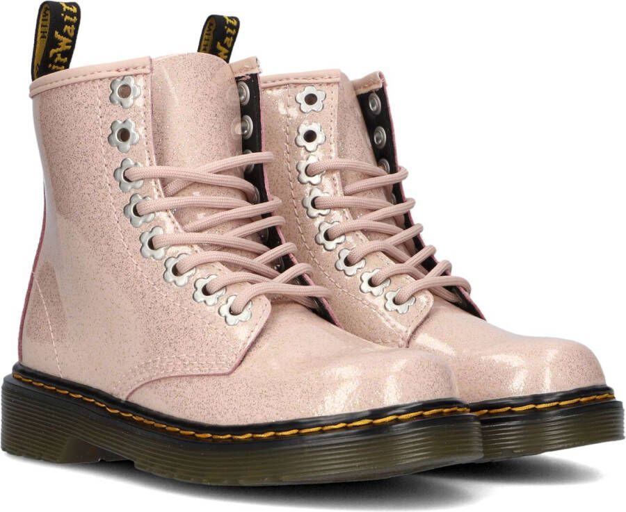 Dr. Martens 1460 J leren veterboots powder pink nebula glitter