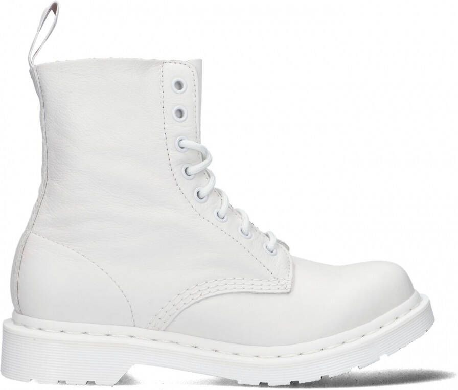 Dr Martens Dr. Martens 1460 PASCAL MONO OPTICAL WHITE Volwassenen VeterlaarzenHalf hoge schoenenPopulaire Kleur Wit beige
