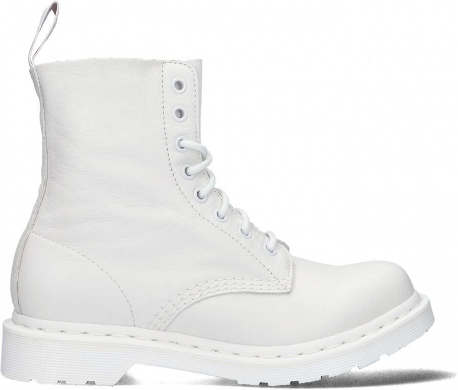 Dr Martens Dr. Martens 1460 PASCAL MONO OPTICAL WHITE Volwassenen VeterlaarzenHalf hoge schoenenPopulaire damesschoenen Kleur Wit beige