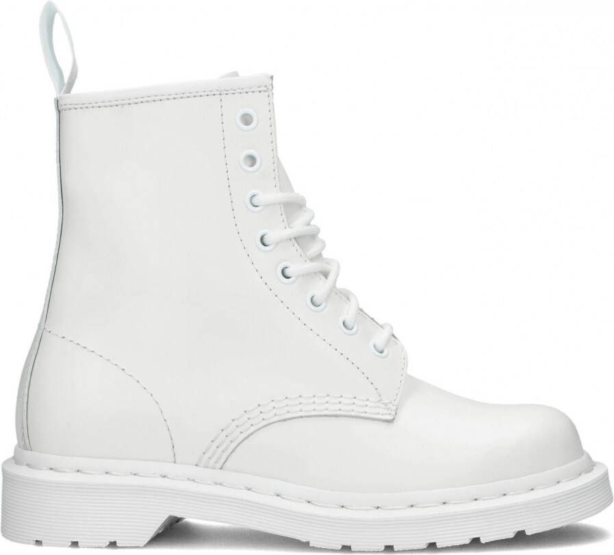 Dr Martens Dr. Martens 1460 PASCAL MONO OPTICAL WHITE Volwassenen VeterlaarzenHalf hoge schoenenPopulaire Kleur Wit beige