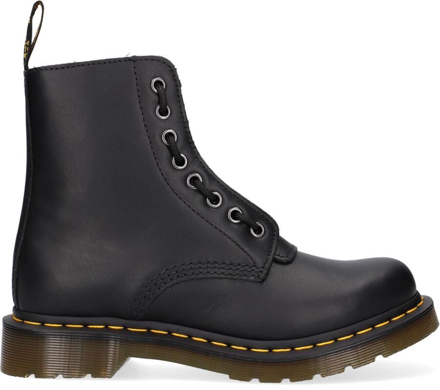 Dr martens Dr. Martens 1460 Pascal Front Zip Zwart Leer Veterboots Dames