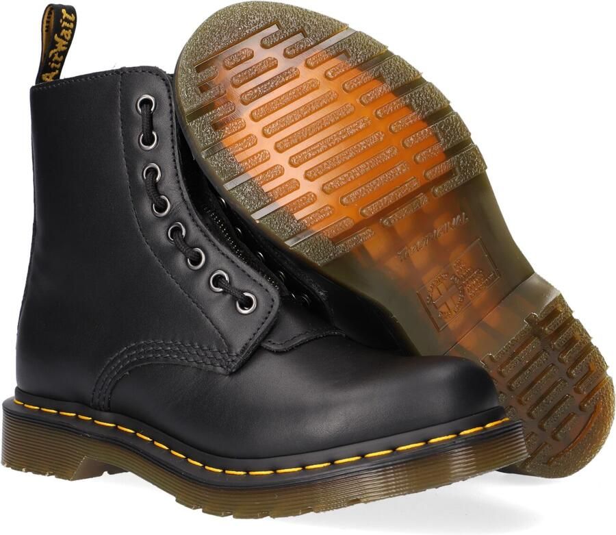 Dr martens Dr. Martens 1460 Pascal Front Zip Zwart Leer Veterboots Dames - Foto 4