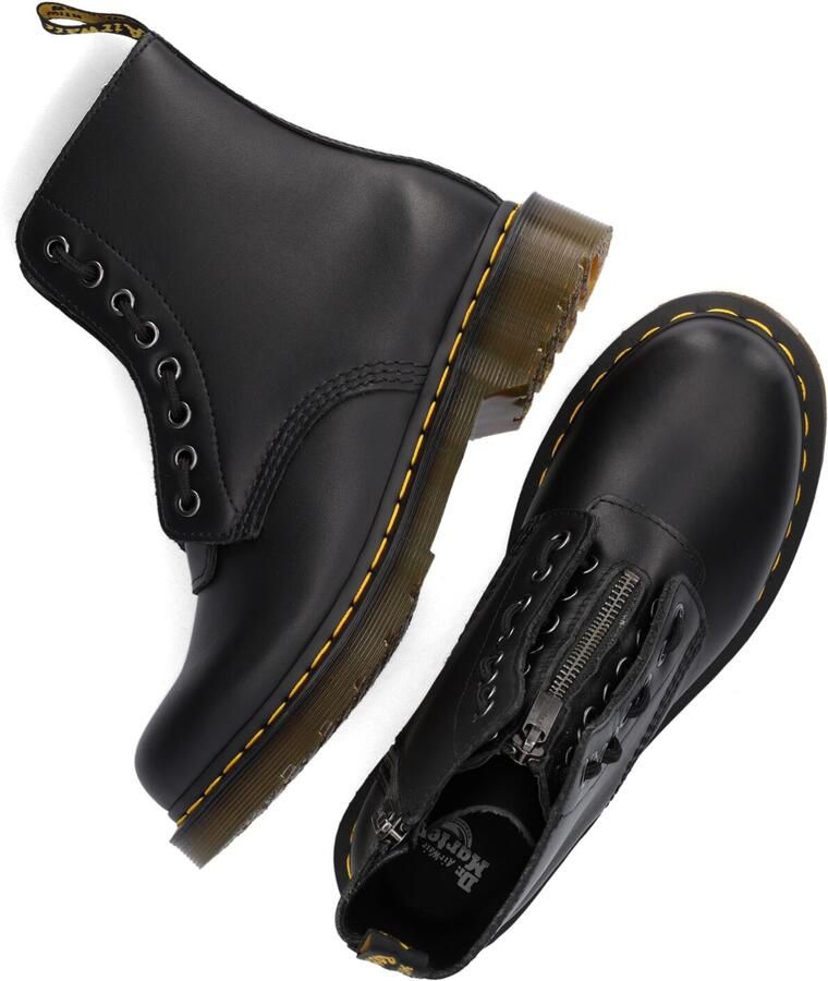 Dr martens Dr. Martens 1460 Pascal Front Zip Zwart Leer Veterboots Dames - Foto 5