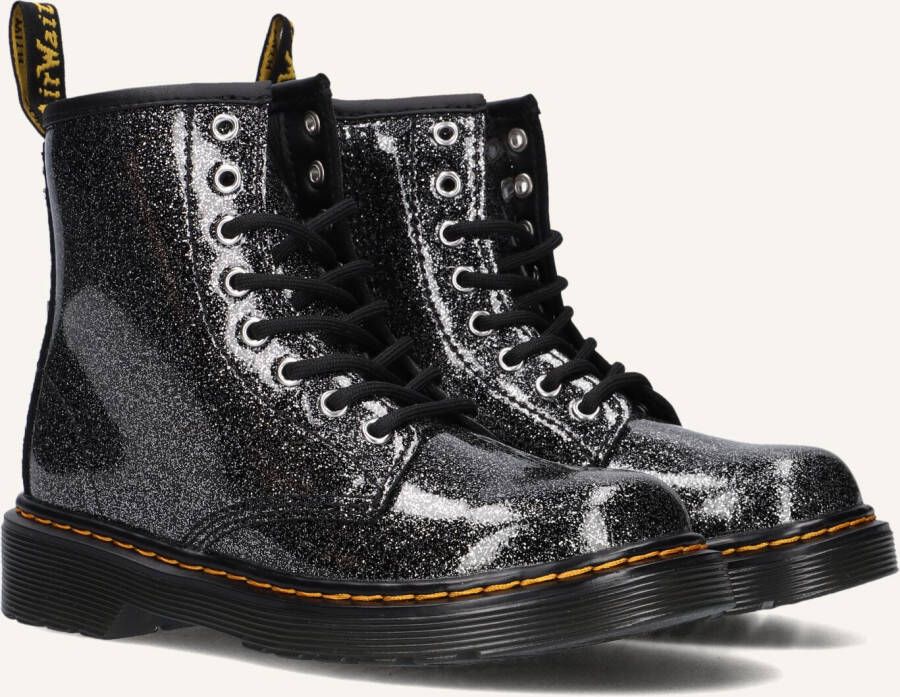 Dr. Martens 1460 J leren veterboots zwart zilver glitter