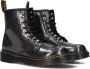 Dr. Martens 1460 J leren veterboots zwart zilver glitter - Thumbnail 1