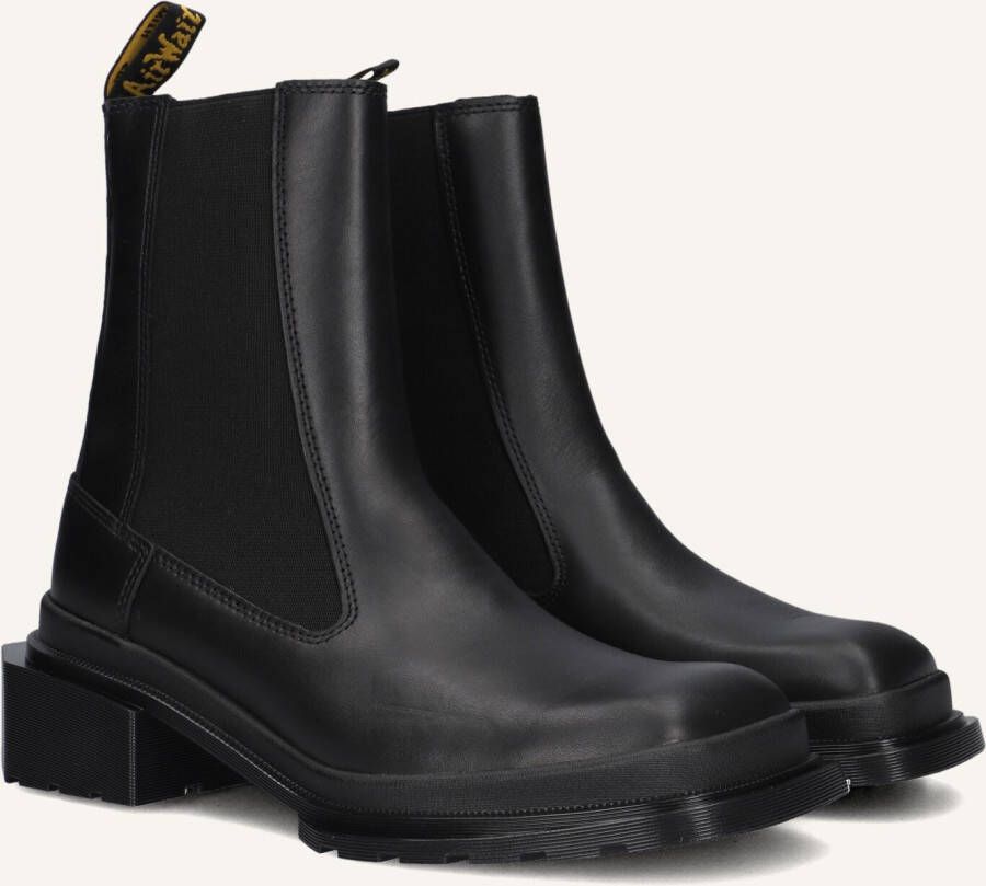 Dr. Martens Zwarte leren enkellaarzen met vierkante neus