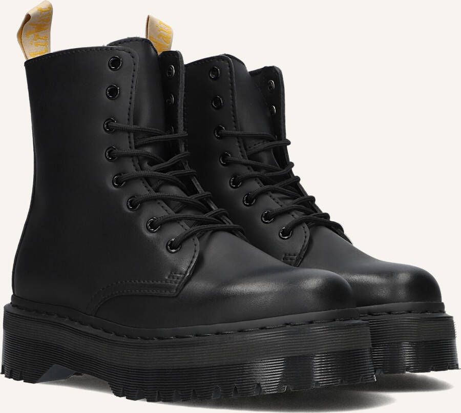 Dr. Martens Eco-leren ritslaarzen zwarte platformszool Black