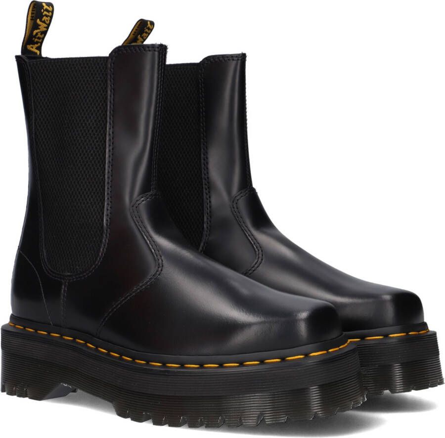 Dr. Martens Quad Squared Zwarte Lederen Boots Black Dames