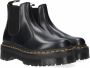 Dr. Martens Zwarte Leren Laarzen met Elastische Inzetstukken Black - Thumbnail 1