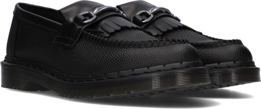 Dr. Martens Elegante Atlas Leren Loafers met Franje en Metalen Gesp Black