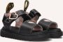 Dr. Martens Marlowe Hearts T leren sandalen Black + Powder Pink T Lamper - Thumbnail 1