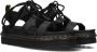 Dr. Martens Minimalistische leren sandalen met unieke veters en lichtgewicht EVA-zool Zwart Dames - Thumbnail 1